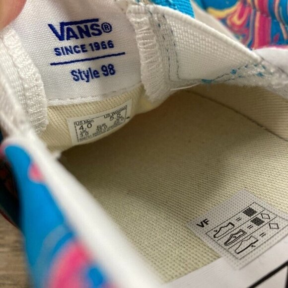 VANS Classic Slip On Anaheim Factory Og Marble Blue/Pink Shoes Womens Sz 5.5 NEW - Picture 9 of 9